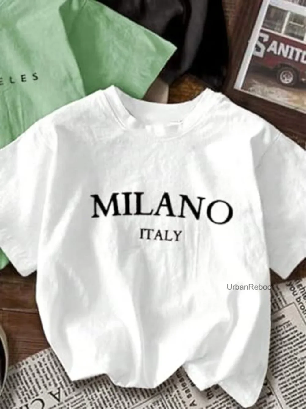 Girls 3-Pack Graphic Letter Tees T-Shirts Set Short Sleeve Crewneck Cotton Blend